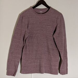 Sonoma Long Sleeve Thermal Like Shirt - Light Maroon